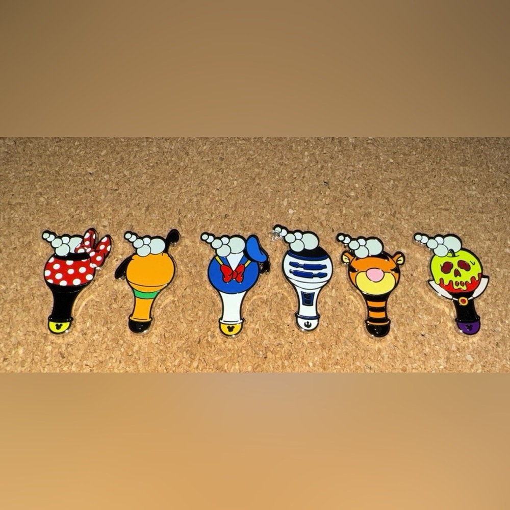 Disney Bubblewand Character Pin Set - Red, Yellow, Blue